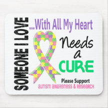 Autism Needs A Cure 3 Pastel Mouse Pad