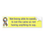 Autism: "Not Speaking" Bumper Sticker