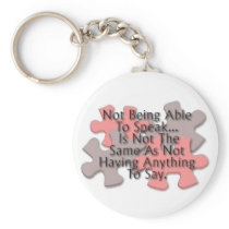 "Autism: Not Speaking" Keychain