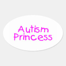 Autism Princess Oval Stickers