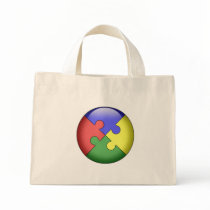 Autism Puzzle Ball Tote Bag