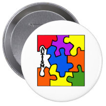 Autism Puzzle Button