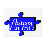 Autism Puzzle Piece Blue Postcard