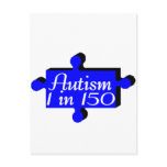 Autism Puzzle Piece Blue Postcard