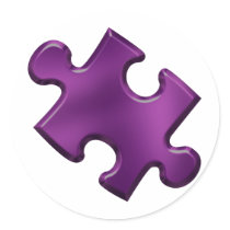 Autism Puzzle Piece Purple