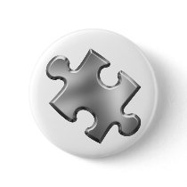 Autism Puzzle Piece Silver