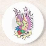 Autism Puzzle Wings Beverage Coaster