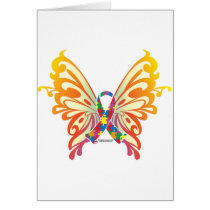 Autism Ribbon Butterfly Cards