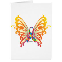 Autism Ribbon Butterfly Cards