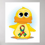 Autism Ribbon Duck posters