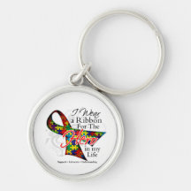 Autism Ribbon Hero in My Life Key Chain