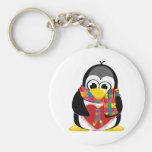 Autism Ribbon Penguin Scarf Keychain