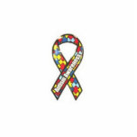autism ribbon photo sculpture