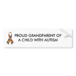 autism_ribbon, PROUD GRANDPARENT OF A CHILD WIT... Bumper Sticker