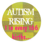 AUTISM RISING, 1 in every 166... stickers