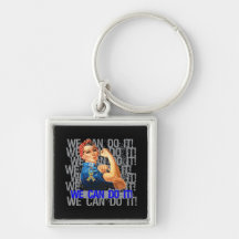 Autism Rosie WE CAN DO IT Keychains