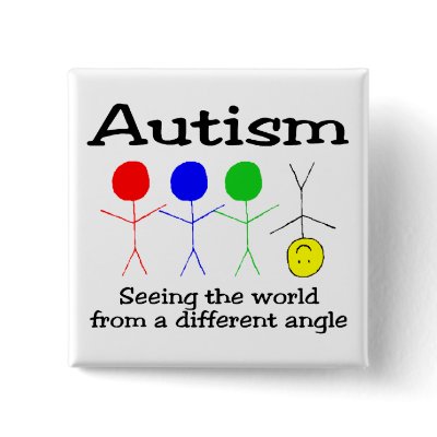 Autism Seeing The World From A Different Angle Button by TeeZazzle