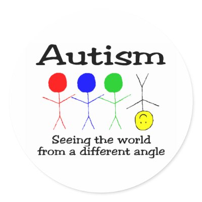 Autism Seeing The World From A Different Angle Stickers by TeeZazzle