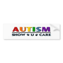 autism show u care bumper sticker