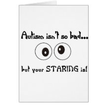 autism staring greeting cards
