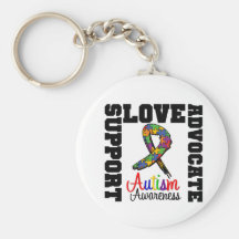 Autism Support Advocate Love Keychain