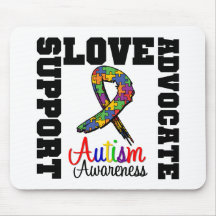 Autism Support Advocate Love Mouse Mat
