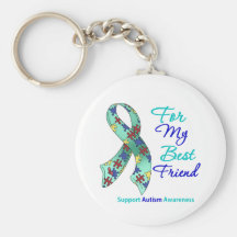 Autism Support For My Best Friend Keychain