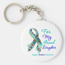 Autism Support For My Granddaughter Keychain