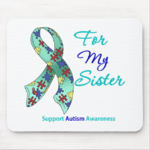 Autism Support For My Sister Mouse Mat