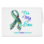 Autism Support For My Son Card