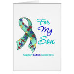 Autism Support For My Son Greeting Card