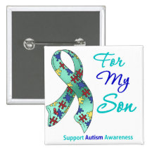 Autism Support For My Son Pin