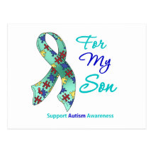 Autism Support For My Son Post Cards