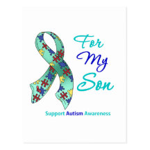 Autism Support For My Son Post Cards