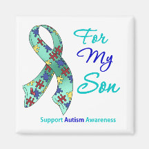 Autism Support For My Son Refrigerator Magnet
