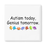 Autism Today Genius Tomorrow Magnet