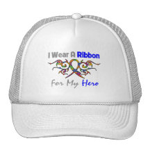 Autism Tribal Deco Ribbon Hero Mesh Hat