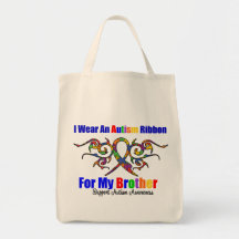 Autism Tribal Ribbon Brother Bag