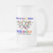 Autism Tribal Ribbon Brother Coffee Mugs