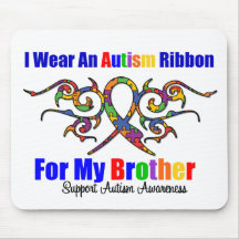 Autism Tribal Ribbon Brother Mousepads
