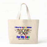 Autism Tribal Ribbon Son Canvas Bag