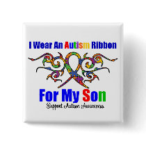 Autism Tribal Ribbon Son
