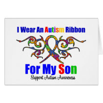 Autism Tribal Ribbon Son