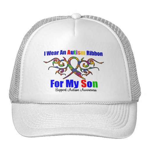 Autism Tribal Ribbon Son Hats