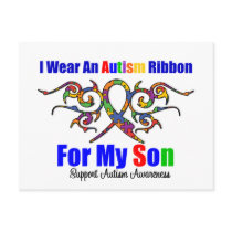 Autism Tribal Ribbon Son