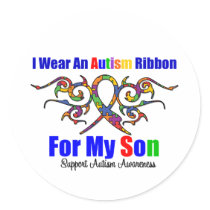 Autism Tribal Ribbon Son