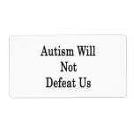 Autism Will Not Defeat Us Custom Shipping Label