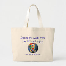 Autisme voyant le monde de l'angle différent sacs en toile