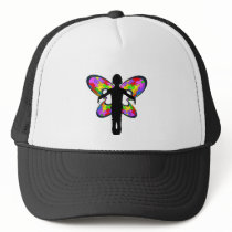 Autistic Butterfly Ribbon Trucker Hats