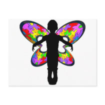 Autistic Butterfly Ribbon Postcard